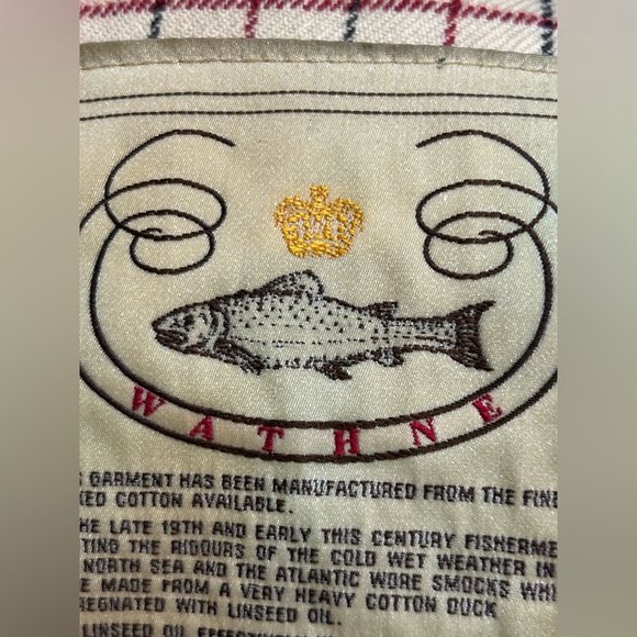 New wax cotton raincoat green lined hood Scotland Wathne MED / Barbour quality - Picture 16 of 16